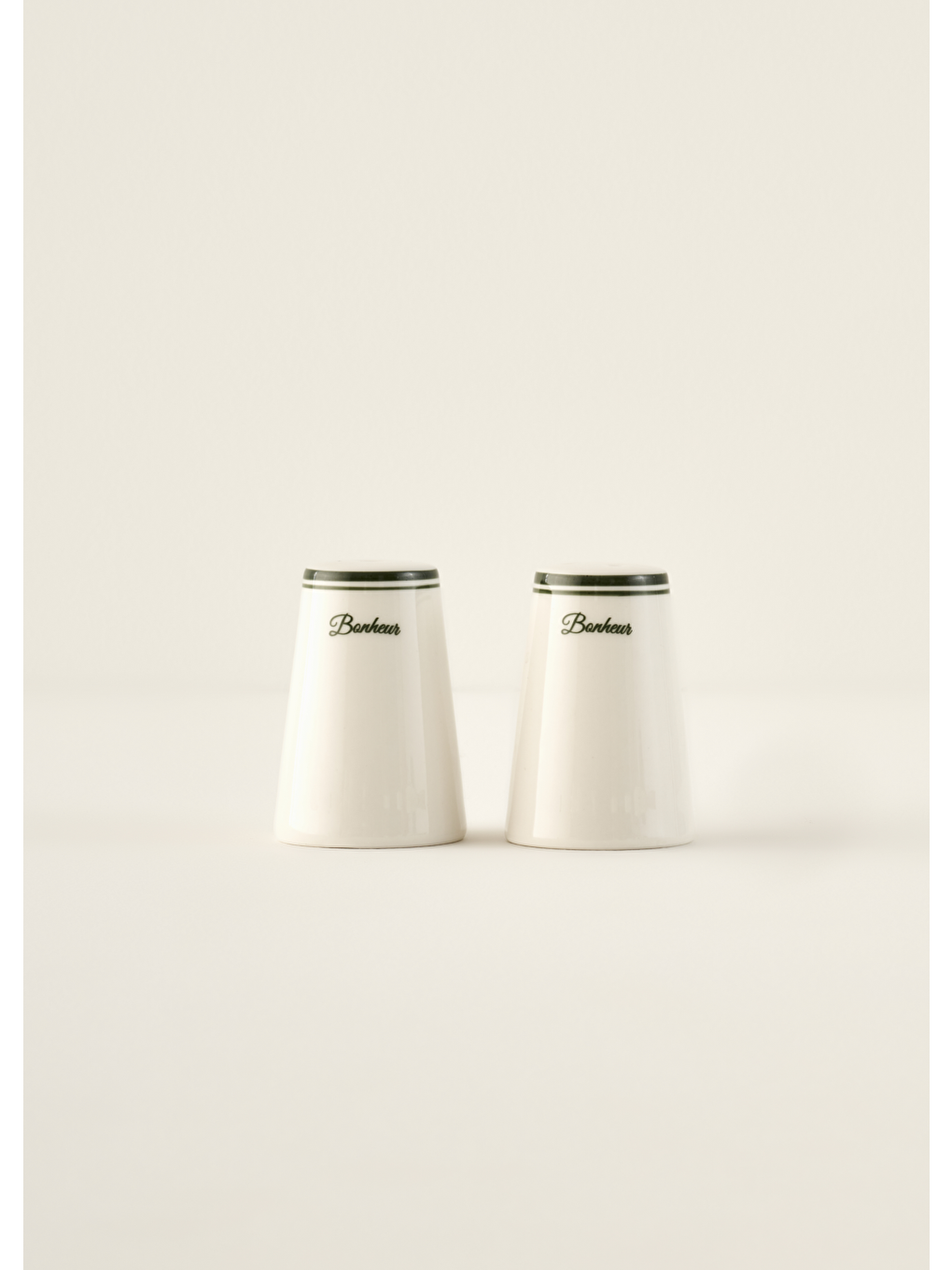 Bonheur Porselen Tuzluk-Biberlik Seti Yeşil (8 cm)