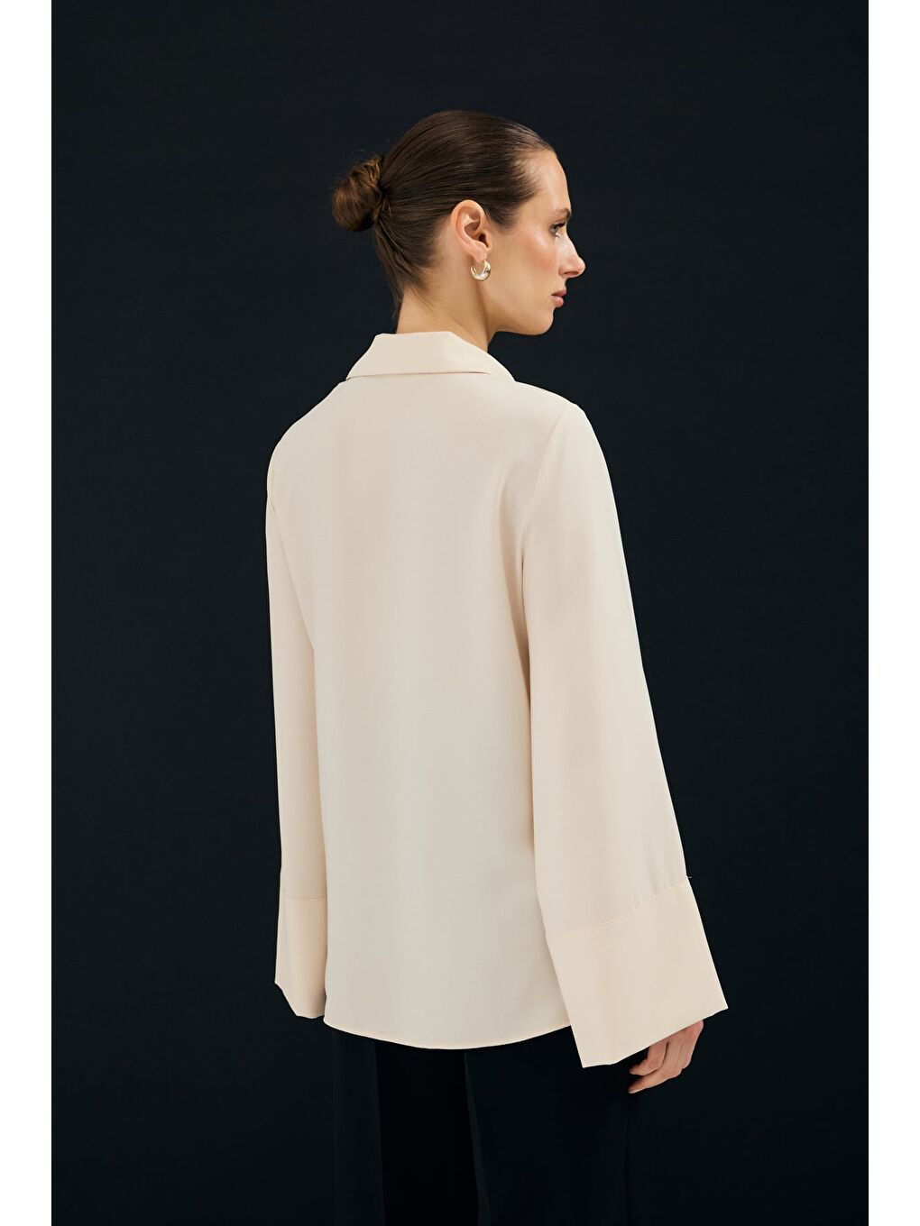 İspanyol Kol Gömlek - Bej-7