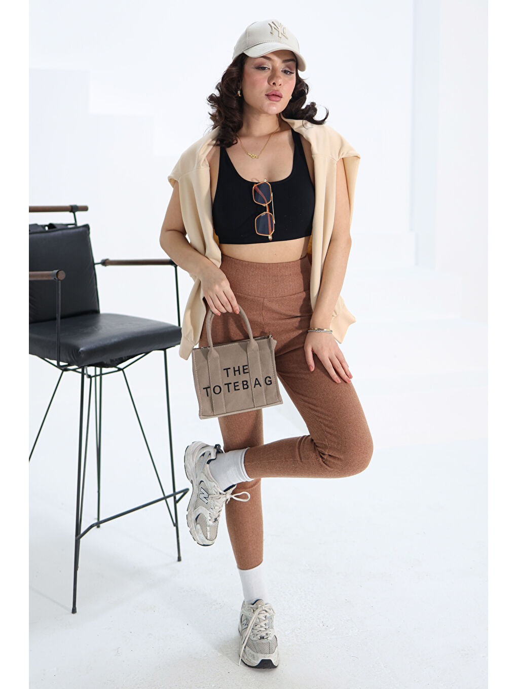 Kahverengi Fitilli Tayt Taba - 26539-1