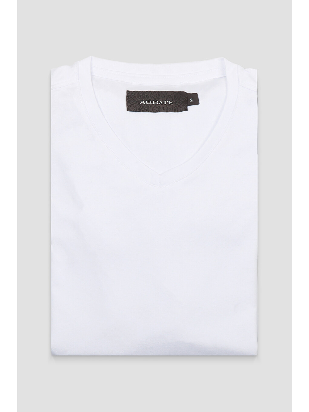 Vita Merserize Pamuklu Modern Fit Beyaz V Yaka Erkek Düz T-shirt-3