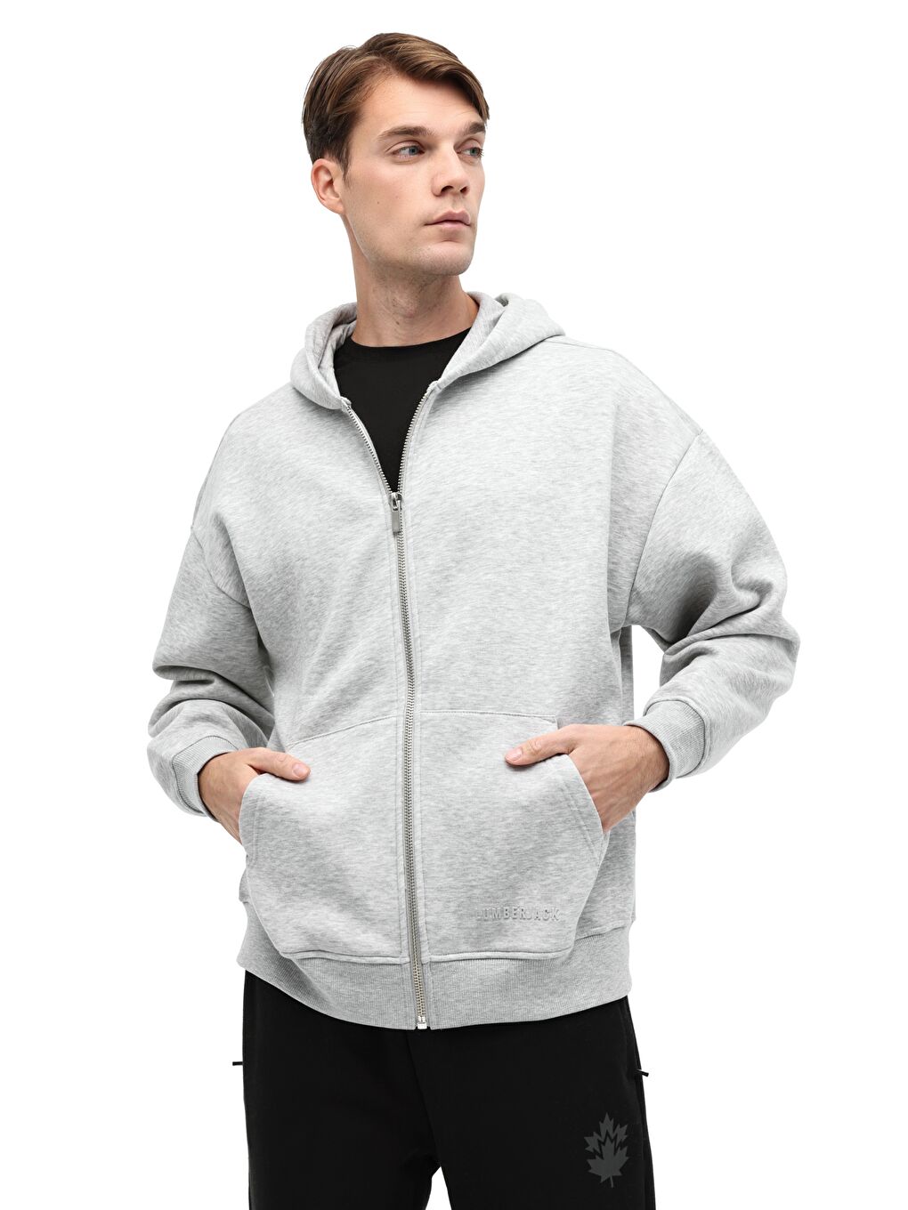 Gri MB ROS 18HS112 5PR A GRI MEL Erkek Eşofman Üstü