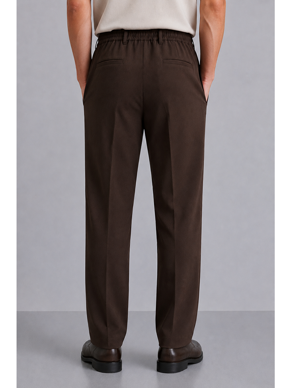 Erkek Comfort Fit Kahverengi Jogger Pantolon | Esnek Kumaş Günlük Rahat Kesim – 169dngr-2