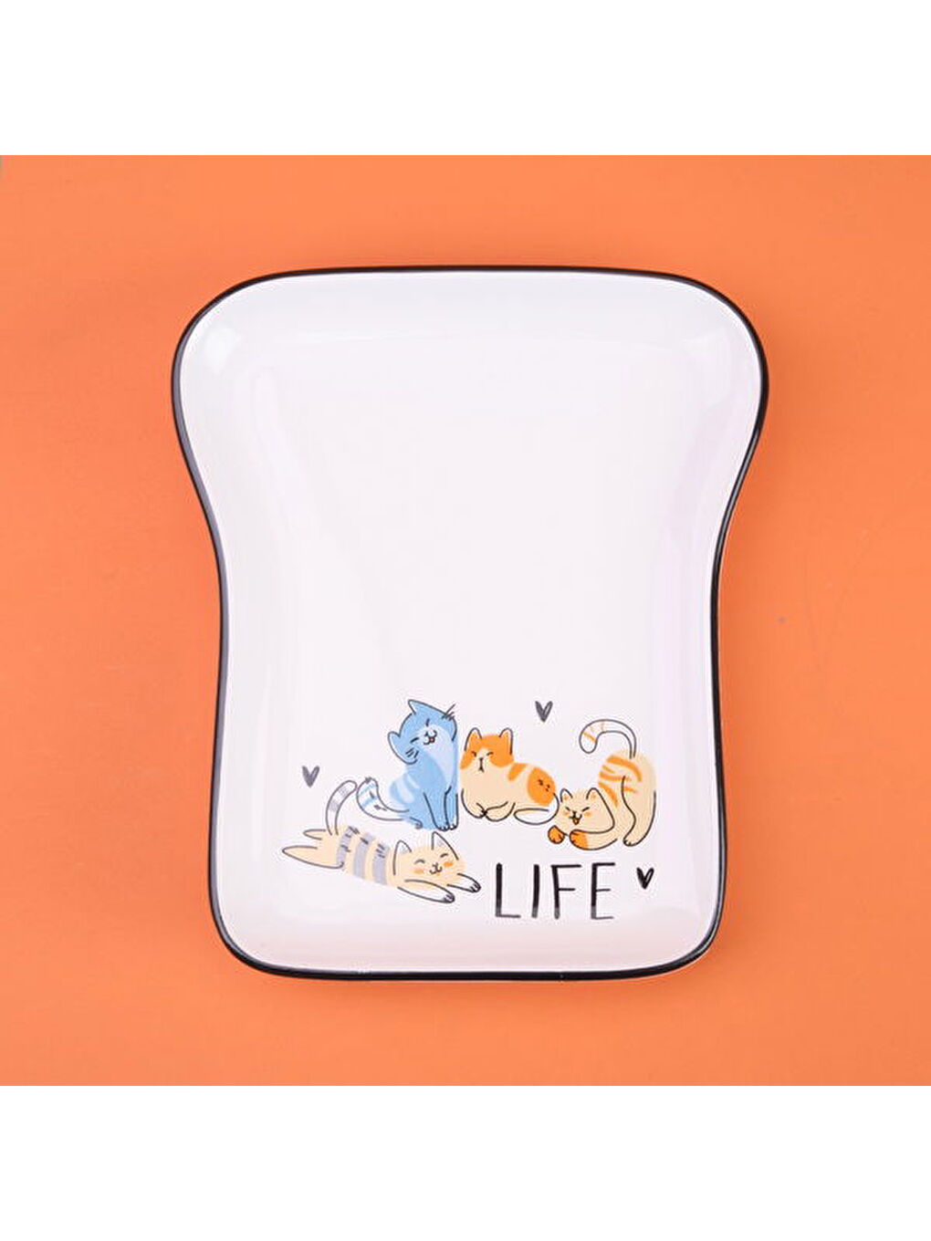 Karışık Kitchen Life Desenli Servis Tabağı - Renkli - 19 cm