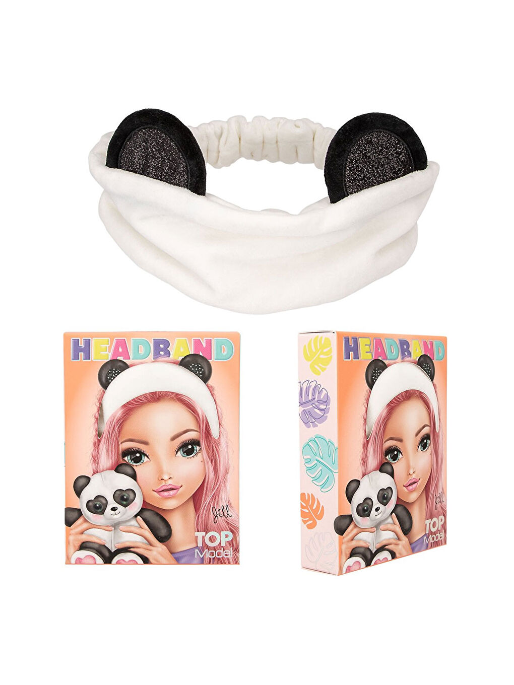 Beyaz Panda Kulaklı Saç Bandı N/A 412823-3