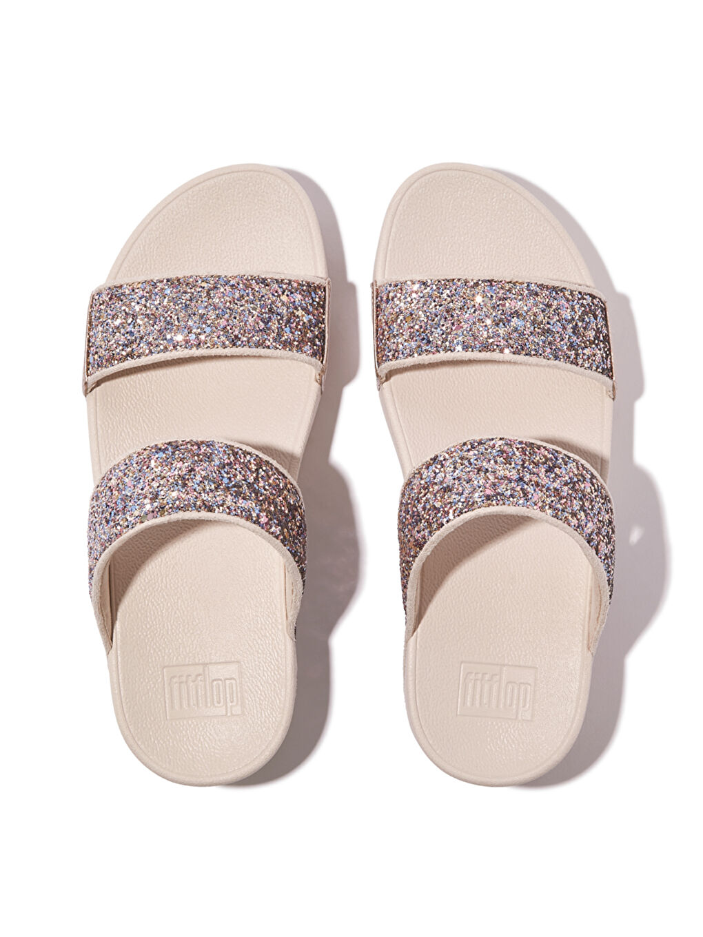 Pembe Kadın Terlik JE5-C33/C55 LULU Multi-Tonal Glitter Slides-3