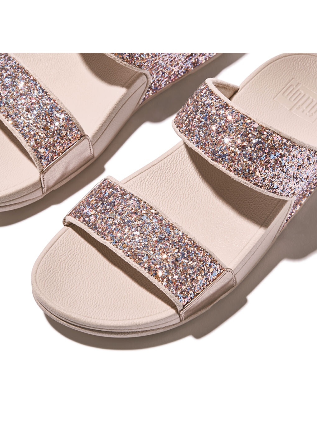 Pembe Kadın Terlik JE5-C33/C55 LULU Multi-Tonal Glitter Slides-4