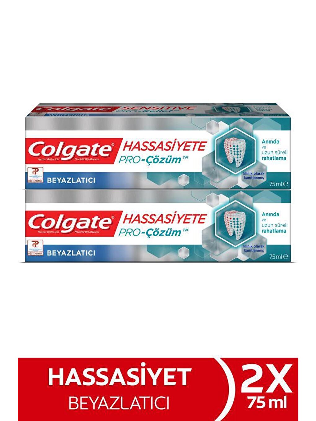 Colgate Karışık Hassasiyete Pro Çözüm Beyazlatıcı Pro Relief Diş Macunu 75 ml x 2 Adet