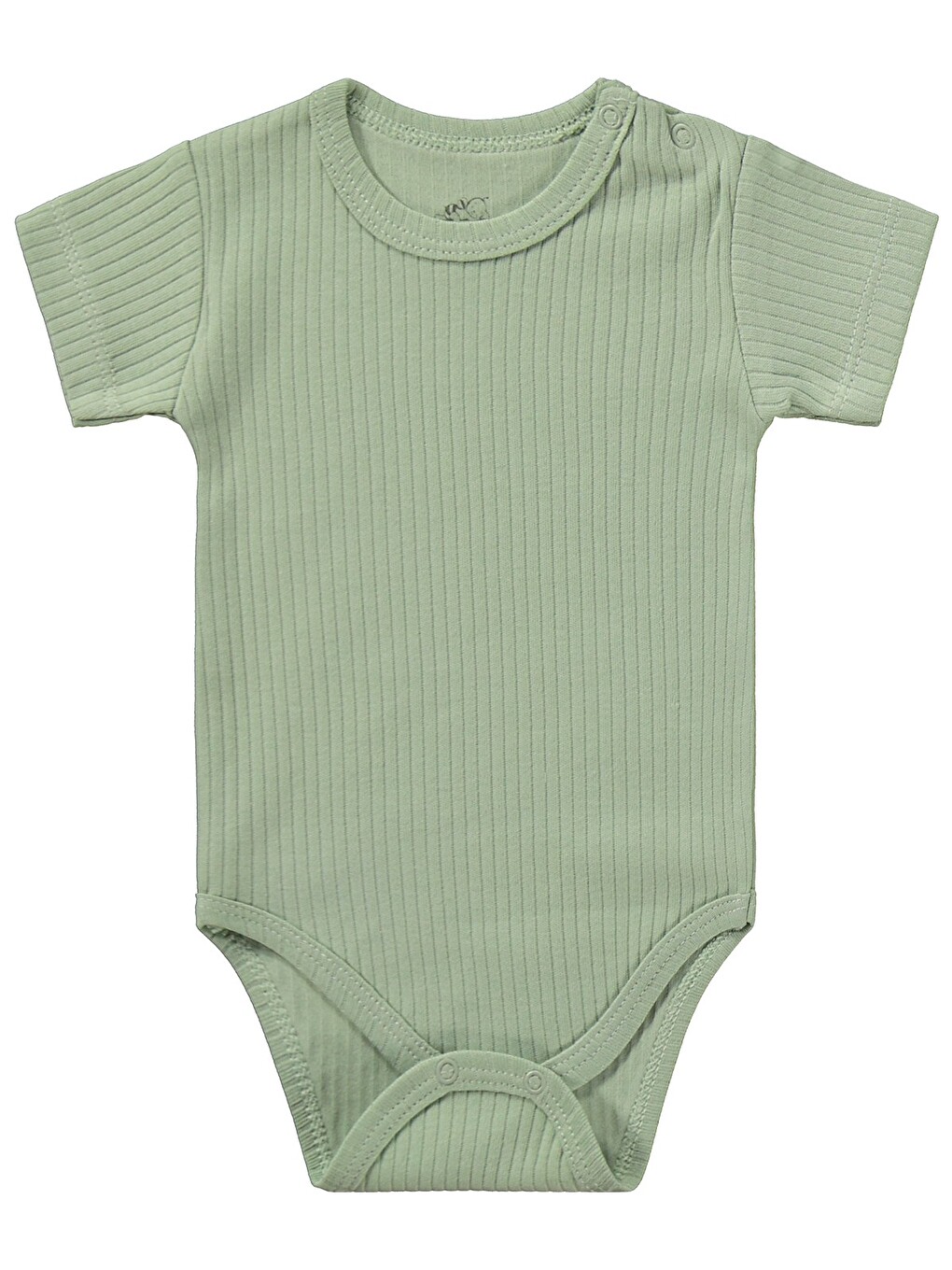Kısa Kol Basic 3'lü Set 1-18 Ay Çıtçıtlı Badi - Mavi-3