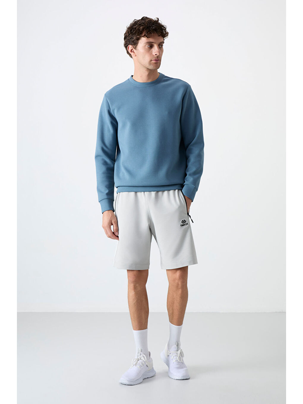 Standart Kalıp 2li Paket Koyu Gri-Taş Erkek Şort - 81136-1