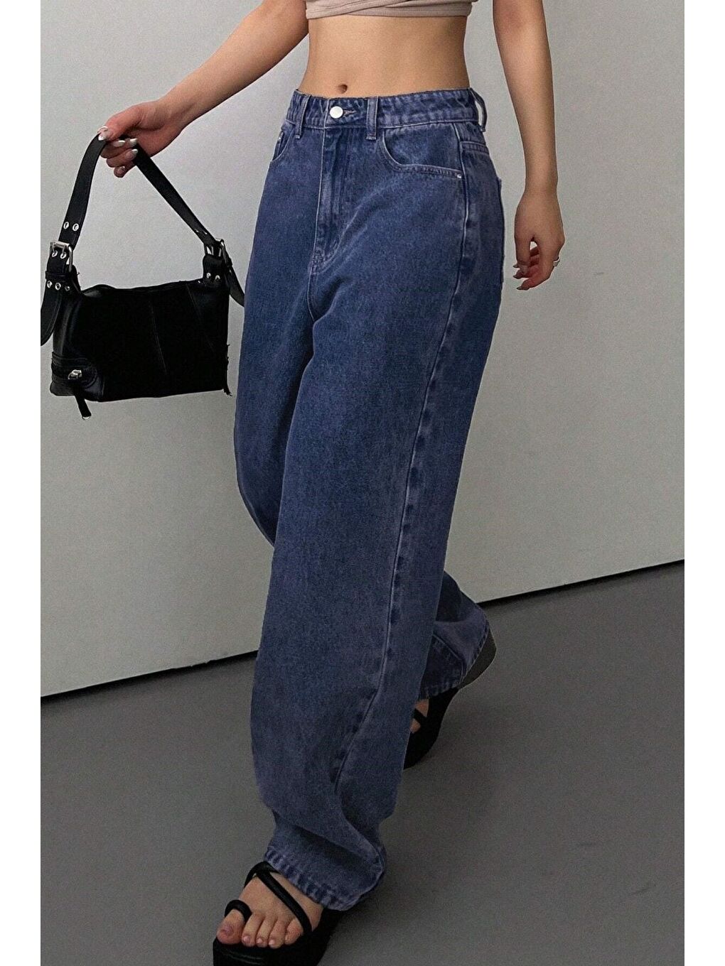 Baggy Jean Pantolon Mavi   26755-1
