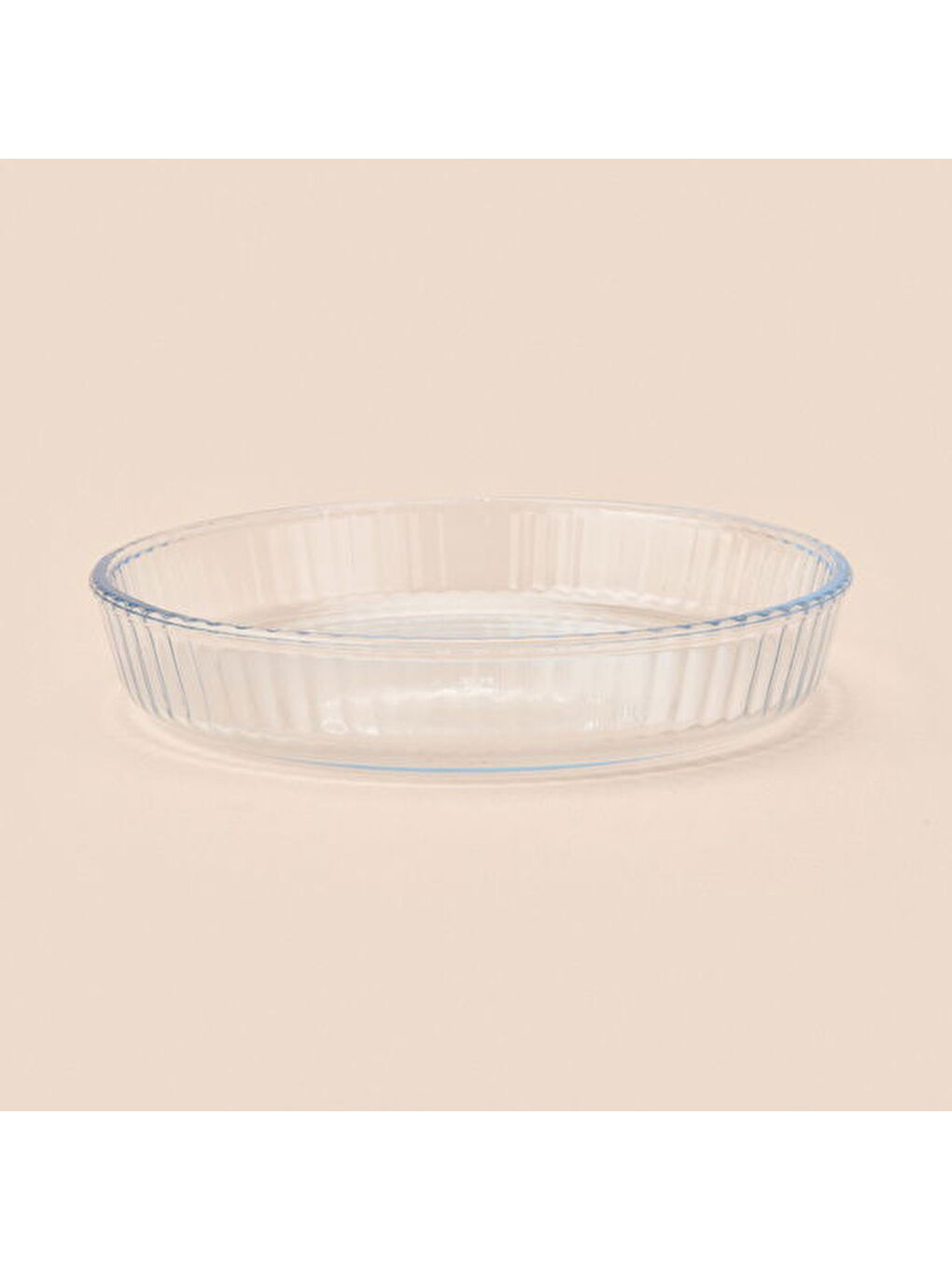 Renksiz Twin Yuvarlak Petekli Cam Fırın Kabı - Şeffaf - 25 cm-2