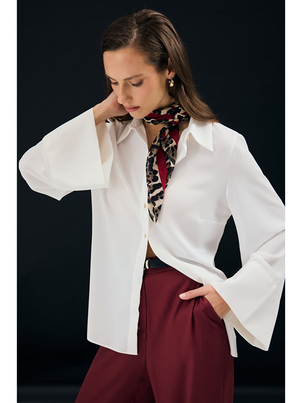 İspanyol Kol Gömlek - Ekru-2