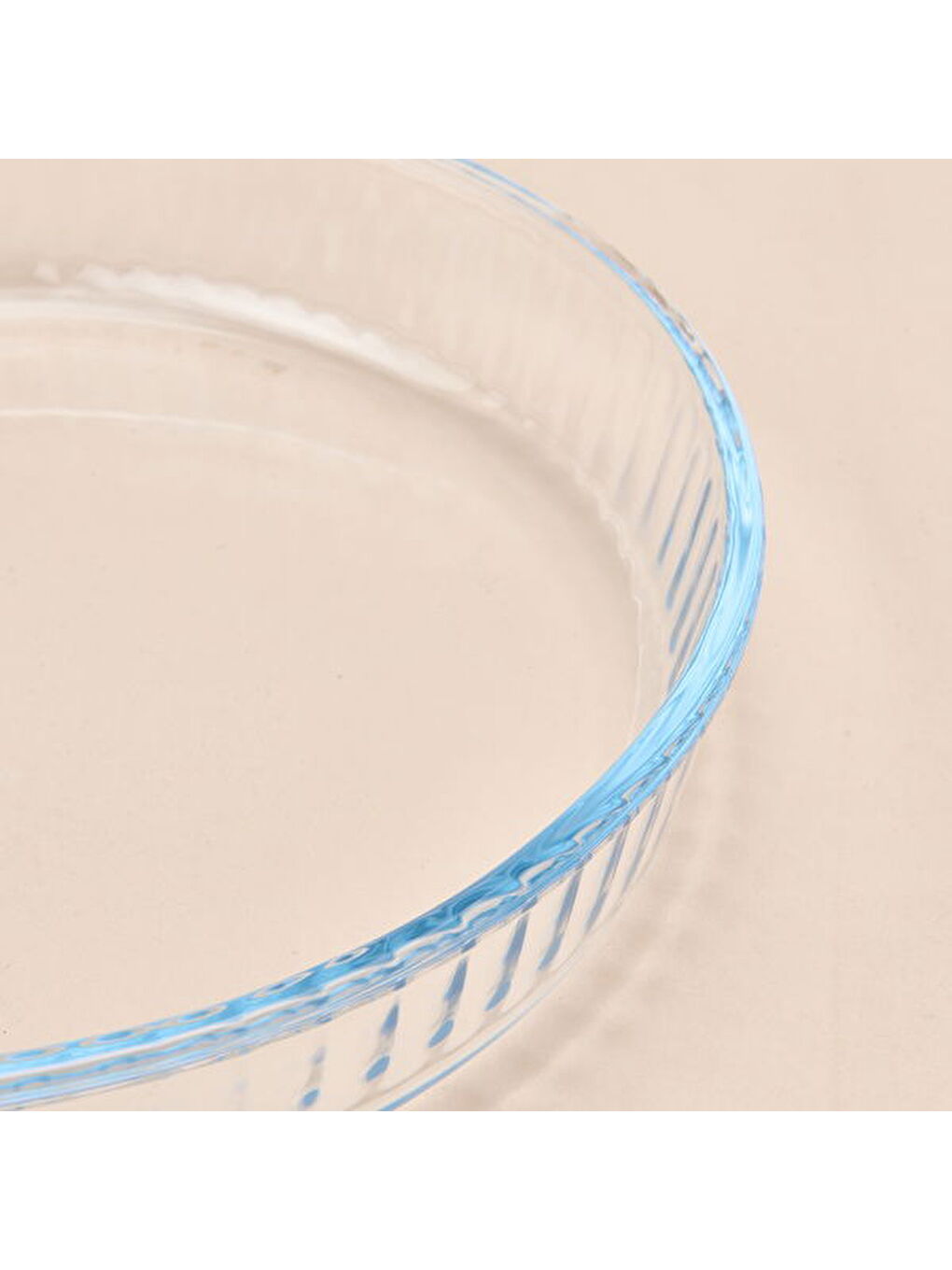 Renksiz Twin Yuvarlak Petekli Cam Fırın Kabı - Şeffaf - 25 cm-5