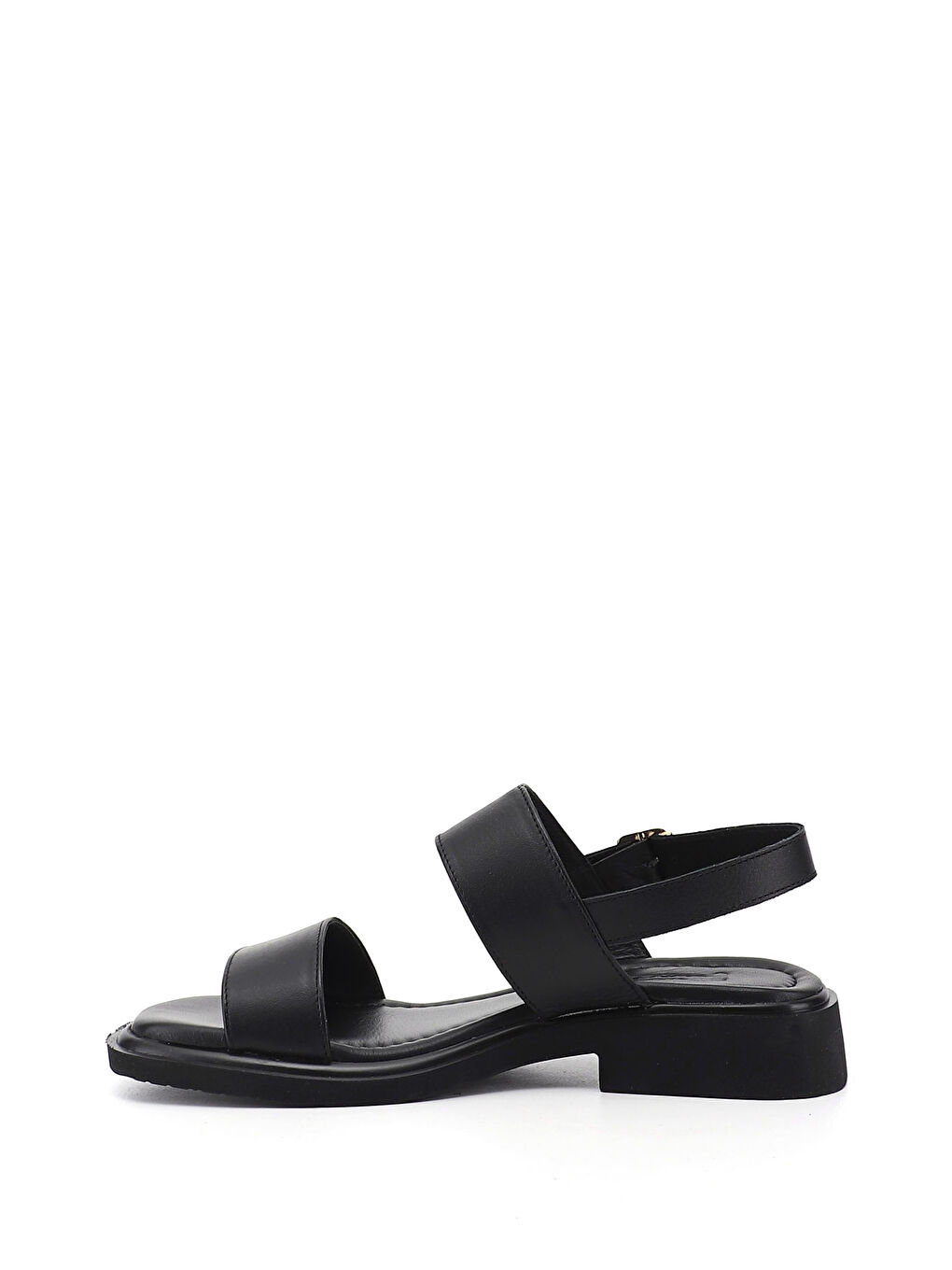 Siyah Kadın SİYAH Tokalı Bantlı Hakiki Deri Sandalet-3