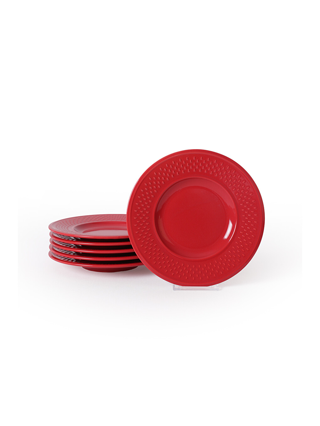 Kırmızı Rice Pasta Tabağı 21 Cm 6 Adet-4