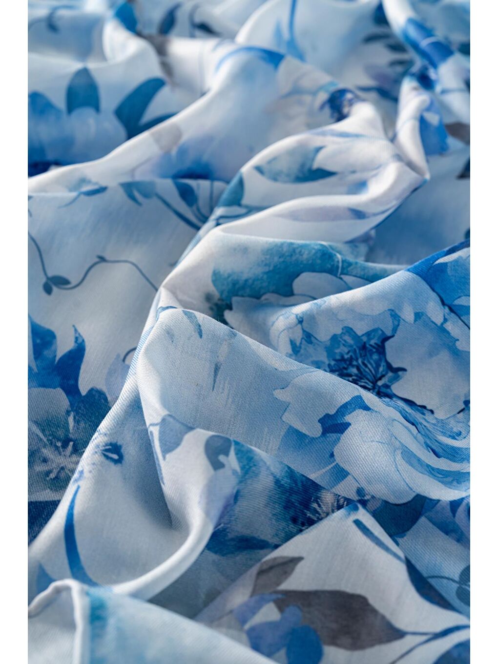 İndigo Kadın Çiçek Desenli Ephedra Soft Eşarp-2