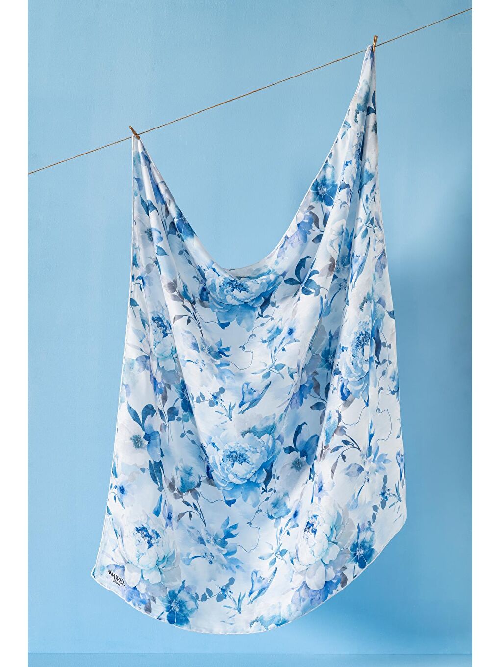 İndigo Kadın Çiçek Desenli Ephedra Soft Eşarp-3