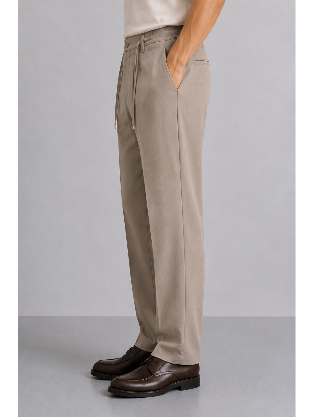 Erkek Comfort Fit Bej Jogger Pantolon | Esnek Kumaş Günlük Rahat Kesim – 169dngr-1