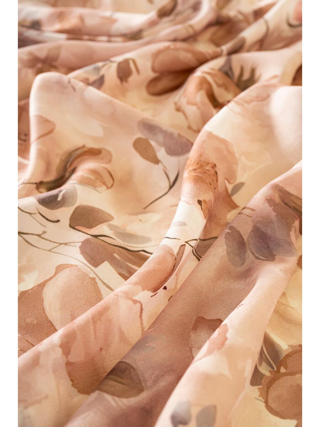 Bej Kadın Çiçekli Pachira Soft Şal-2