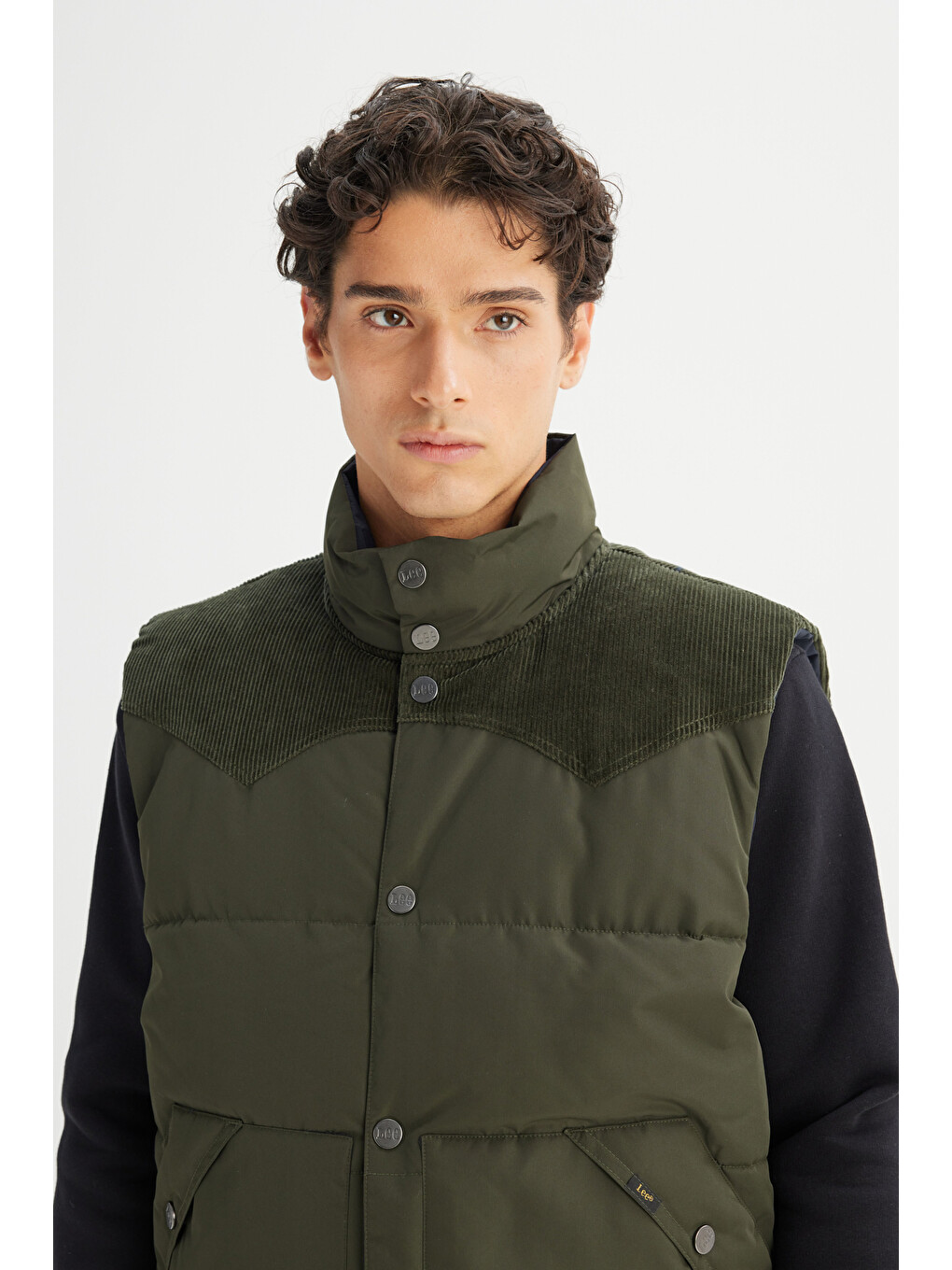 Regular Fit Normal Kesim Çift Kullanımlı Haki Şişme Yelek-3