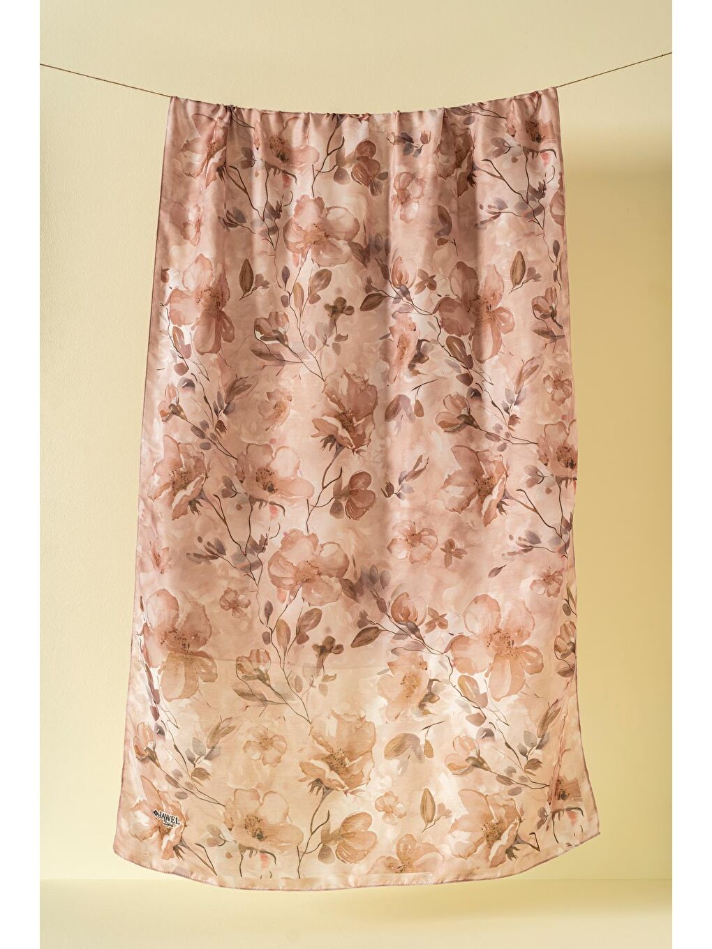 Bej Kadın Çiçekli Pachira Soft Şal-3