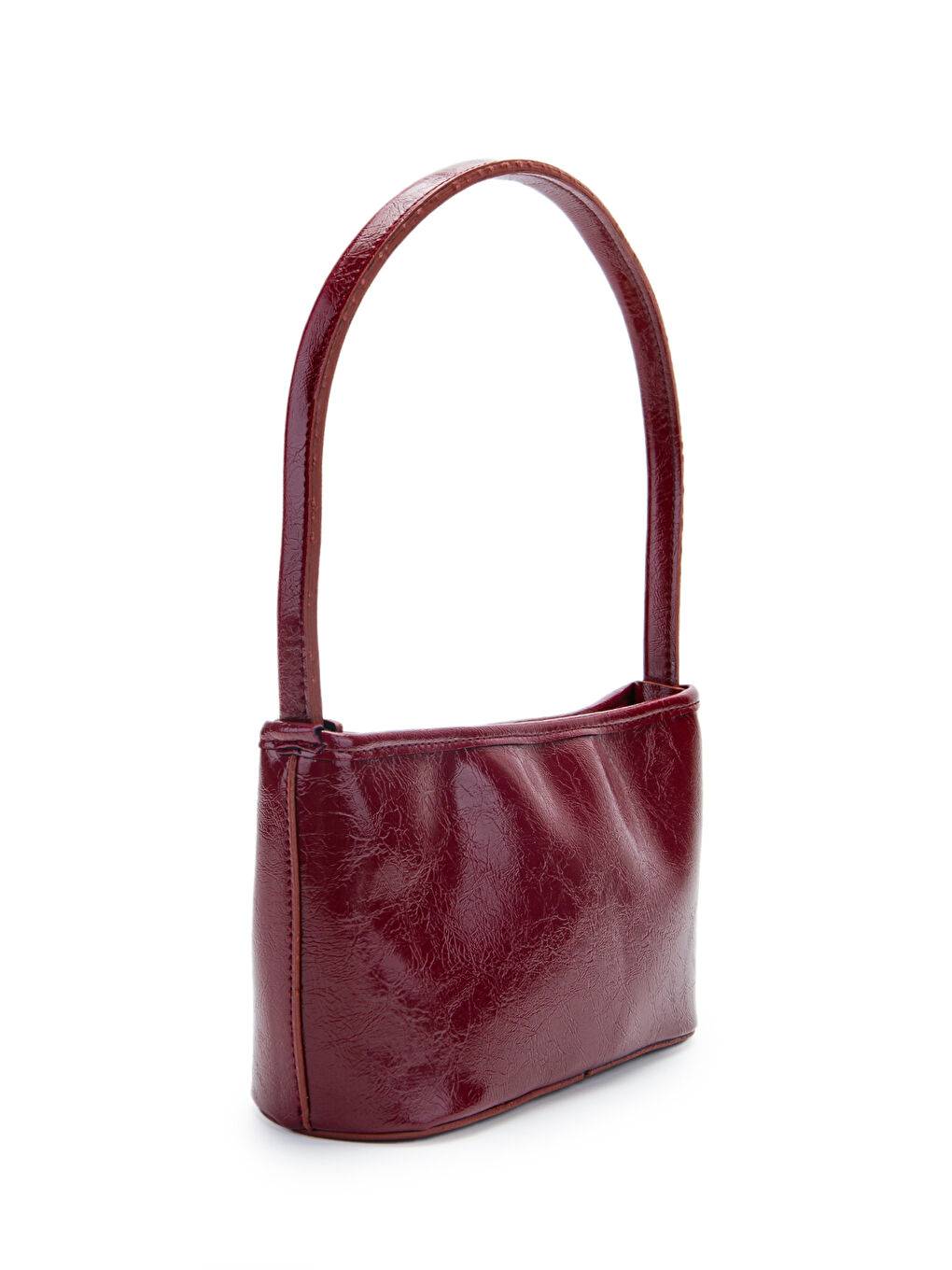 Suni Deri Baget Kadın Kol Çanta Blanca Bordo-1