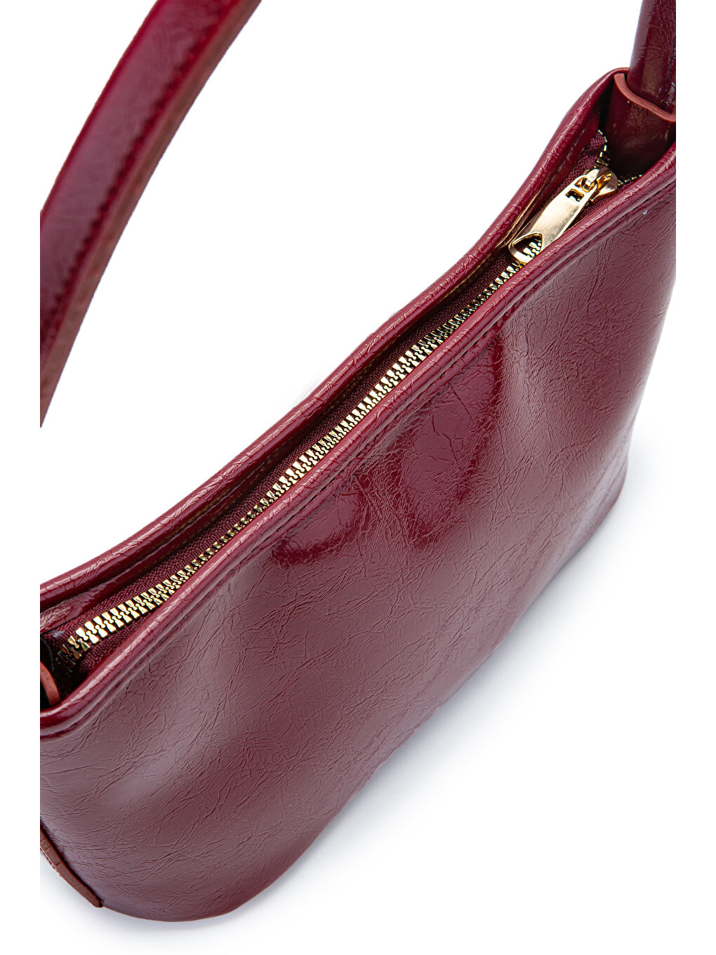 Suni Deri Baget Kadın Kol Çanta Blanca Bordo-3