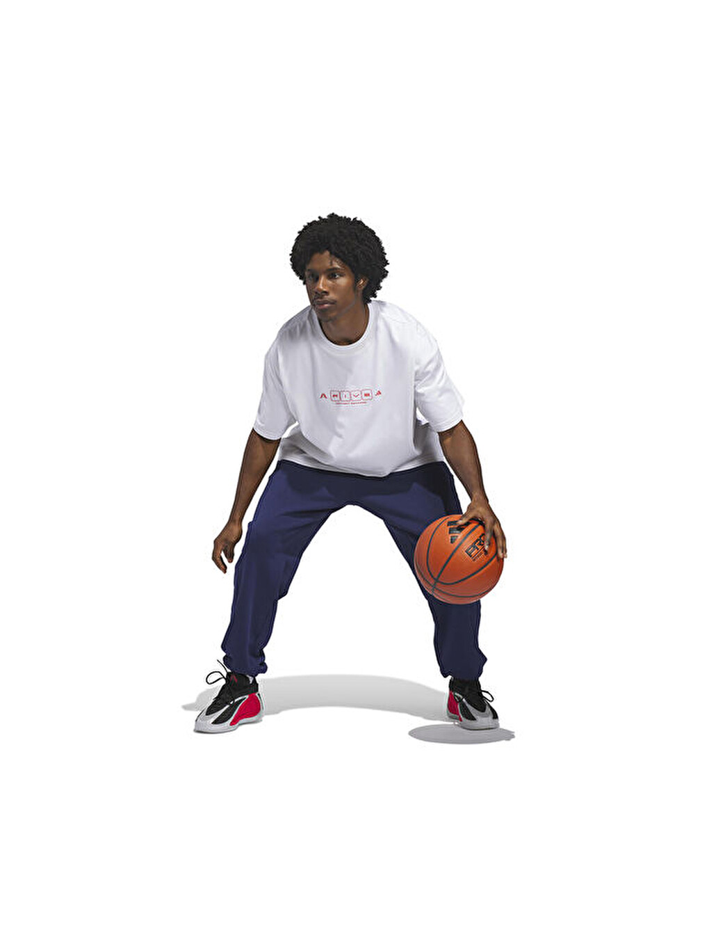 Anted Wo5 Tee Erkek Basketbol Tişörtü Kf8975 Beyaz-1