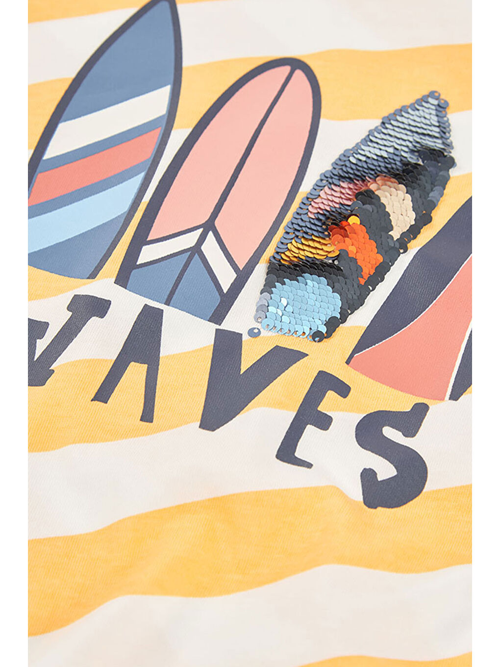 Sarı Waves Desenli Tshirt 2-6 Yaş sarı-4