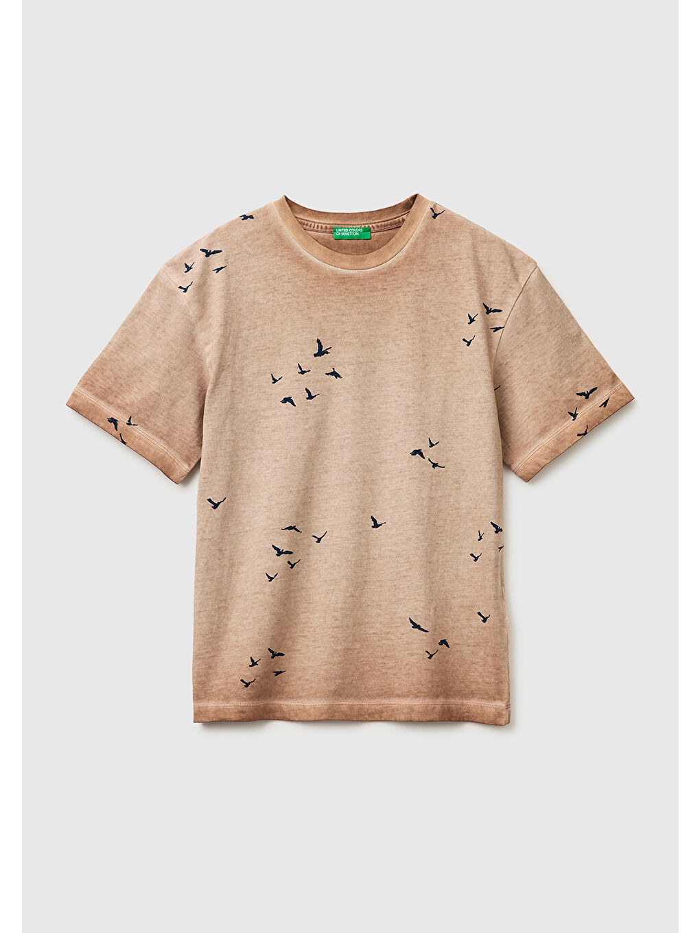 Erkek Çocuk Kahverengi Çoklu Baskılı Yuvarlak Yaka T-Shirt