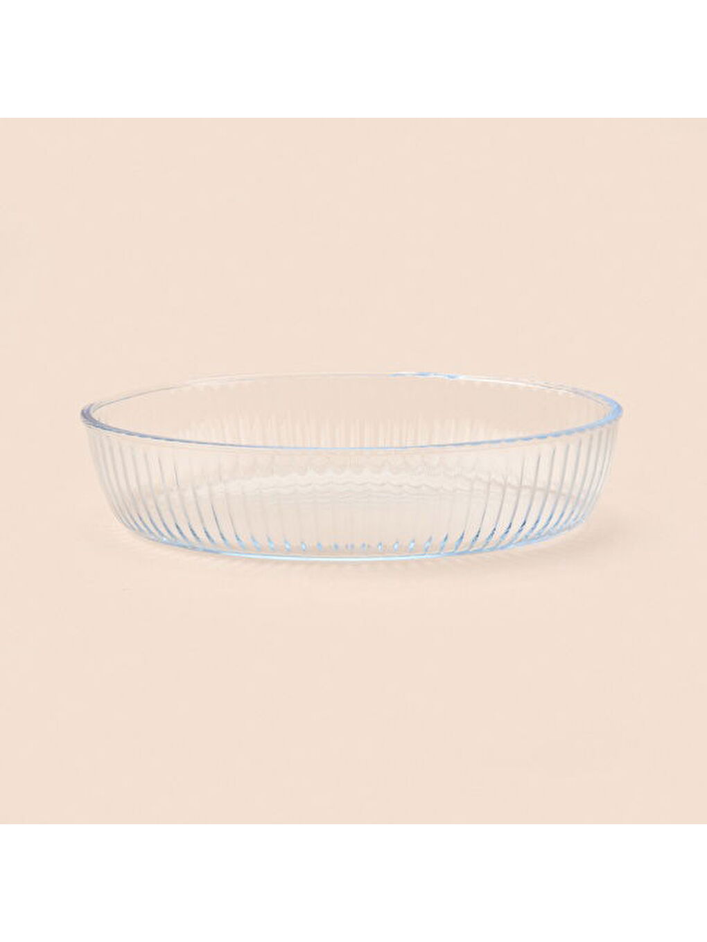 Renksiz Twin Oval Cam Fırın Kabı - Şeffaf - 25x17 cm