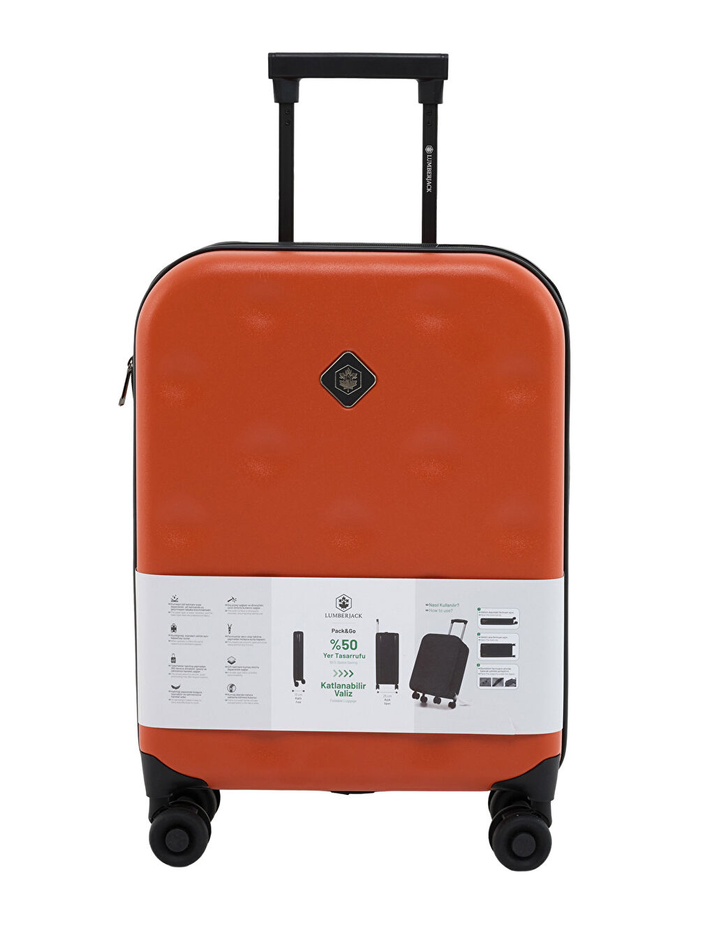 Katlanabilir Valiz -K 5FX Turuncu Unisex Küçük Boy Valiz