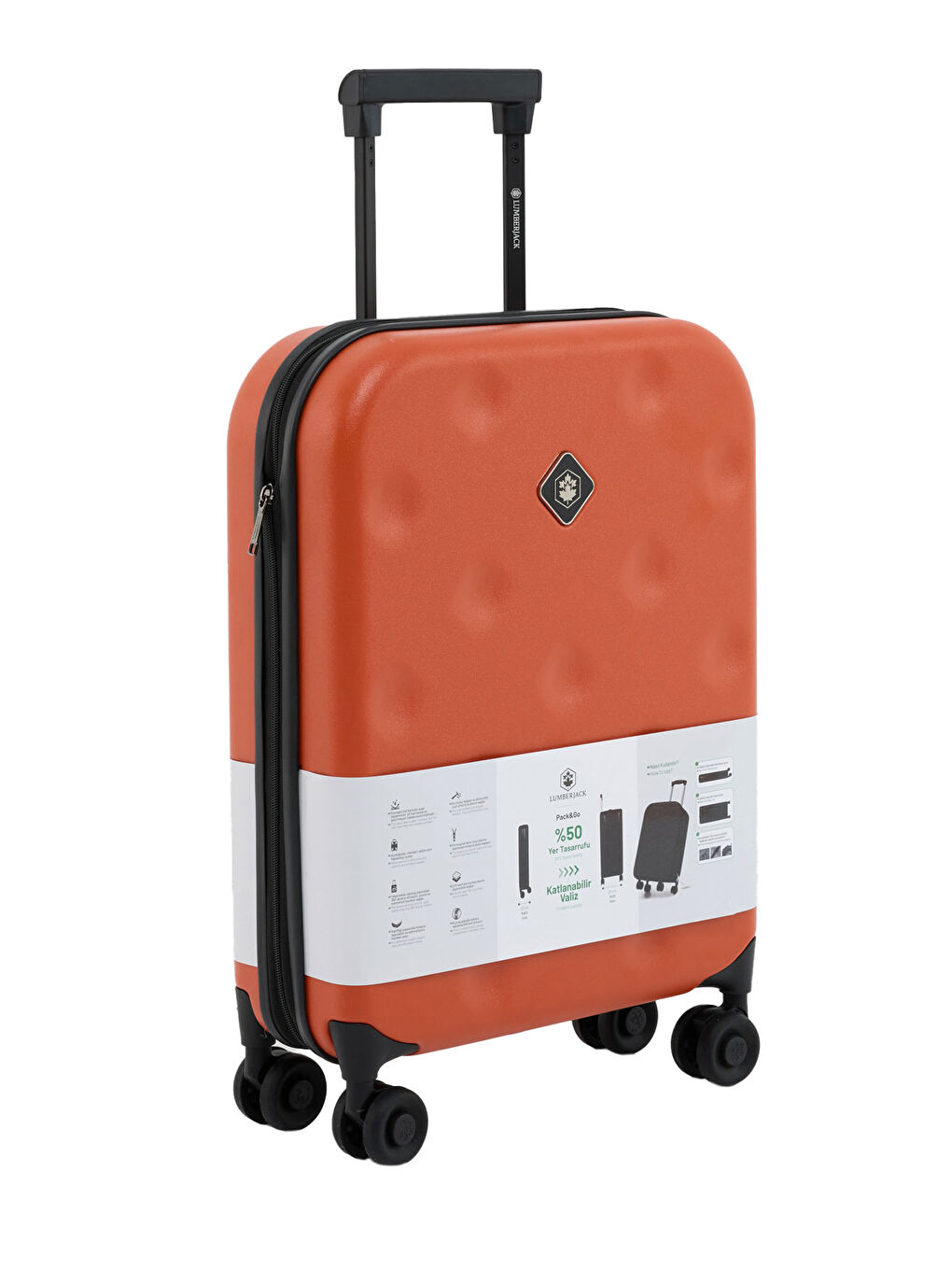 Katlanabilir Valiz -K 5FX Turuncu Unisex Küçük Boy Valiz-1