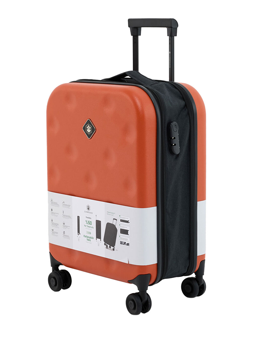 Katlanabilir Valiz -K 5FX Turuncu Unisex Küçük Boy Valiz-2