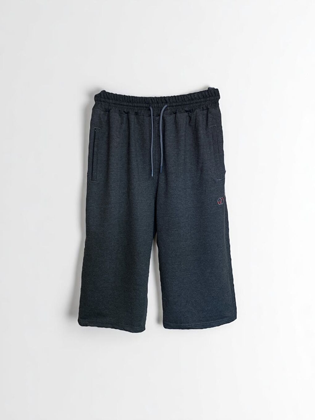 Gri Erkek Pamuklu Fermuarlı Cepli Kaliteli Yazlık Rahat Battal Kapri