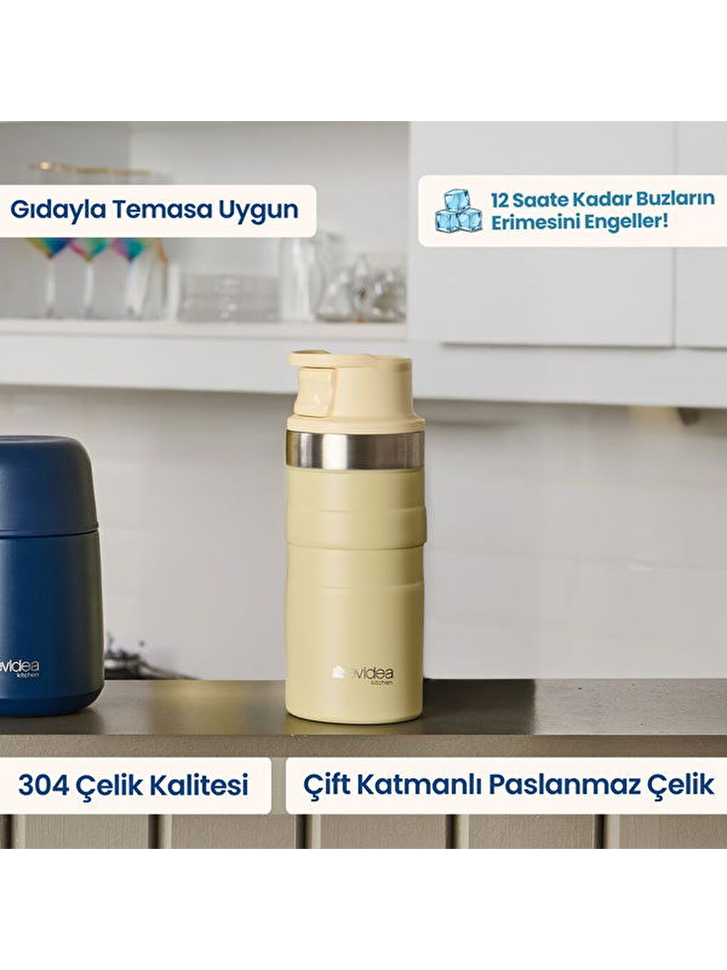 Kitchen Bireysel Termos - Bej - 350 ml-2