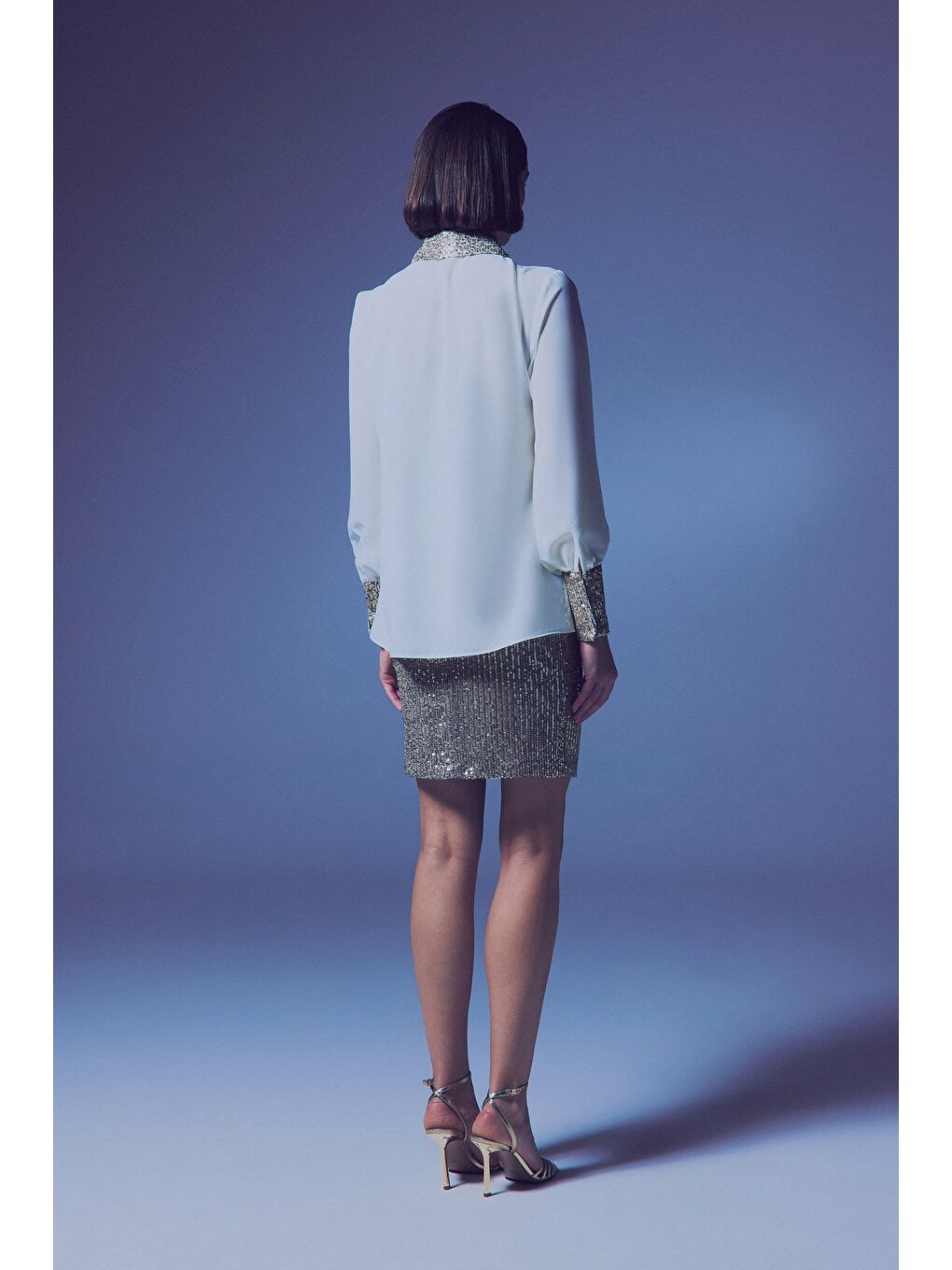 Payet Detaylı Gömlek - Ekru-Bej-7