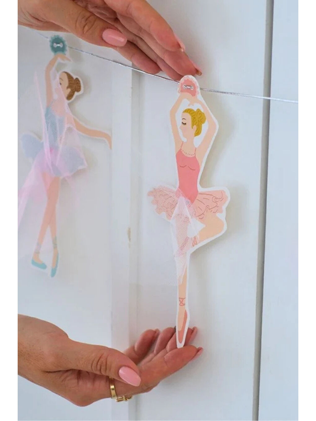 Karışık Çok Renkli Balerin Figürlü Parti Banner-1