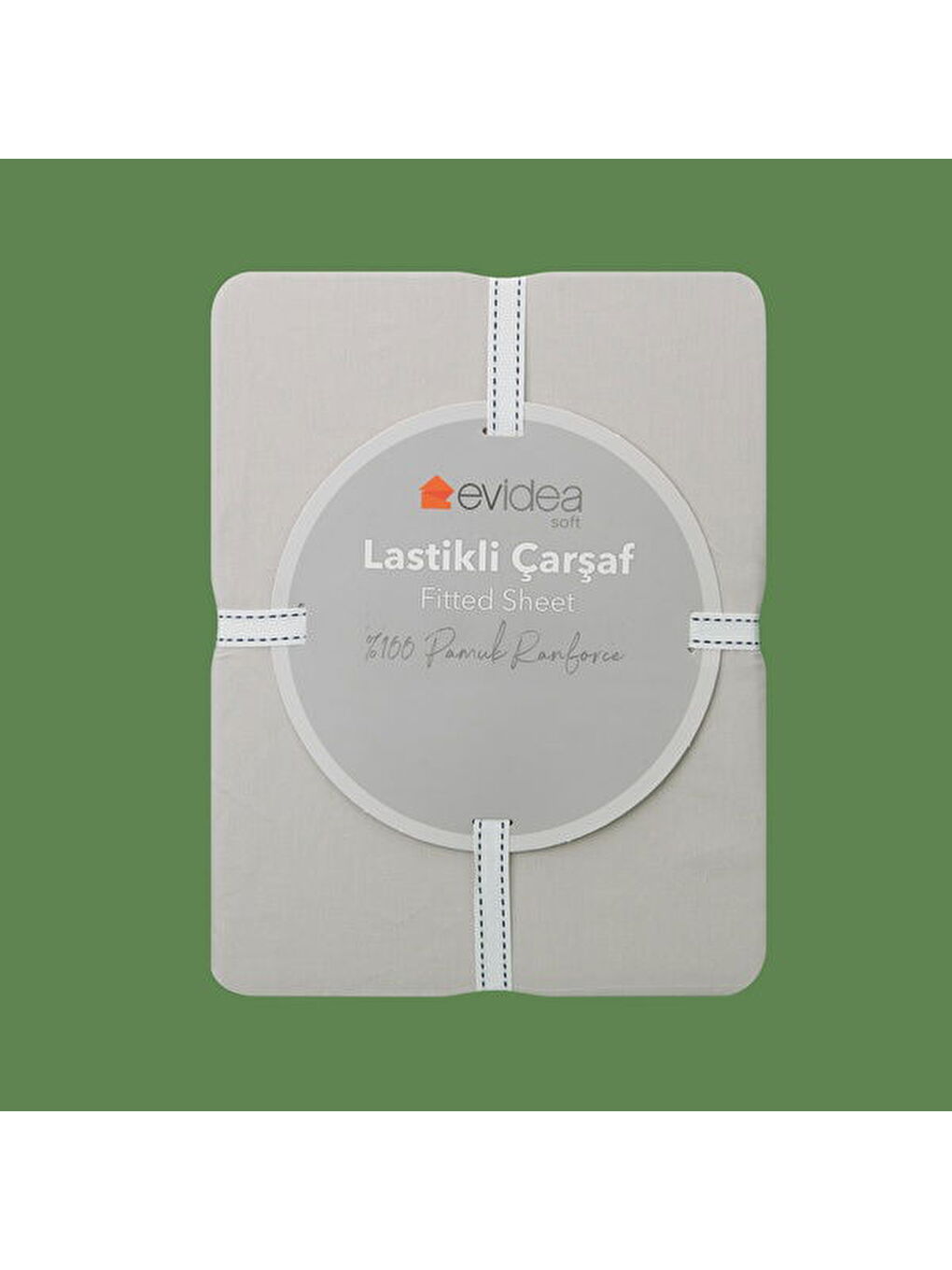 Soft Basic Çift Kişilik Lastikli Çarşaf - Gri - 160x200 cm-1