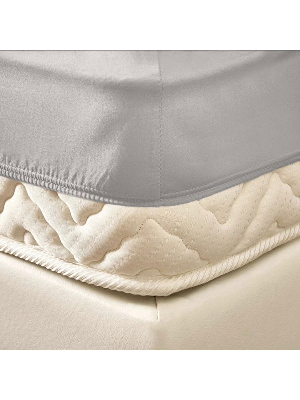 Soft Basic Çift Kişilik Lastikli Çarşaf - Gri - 160x200 cm-3