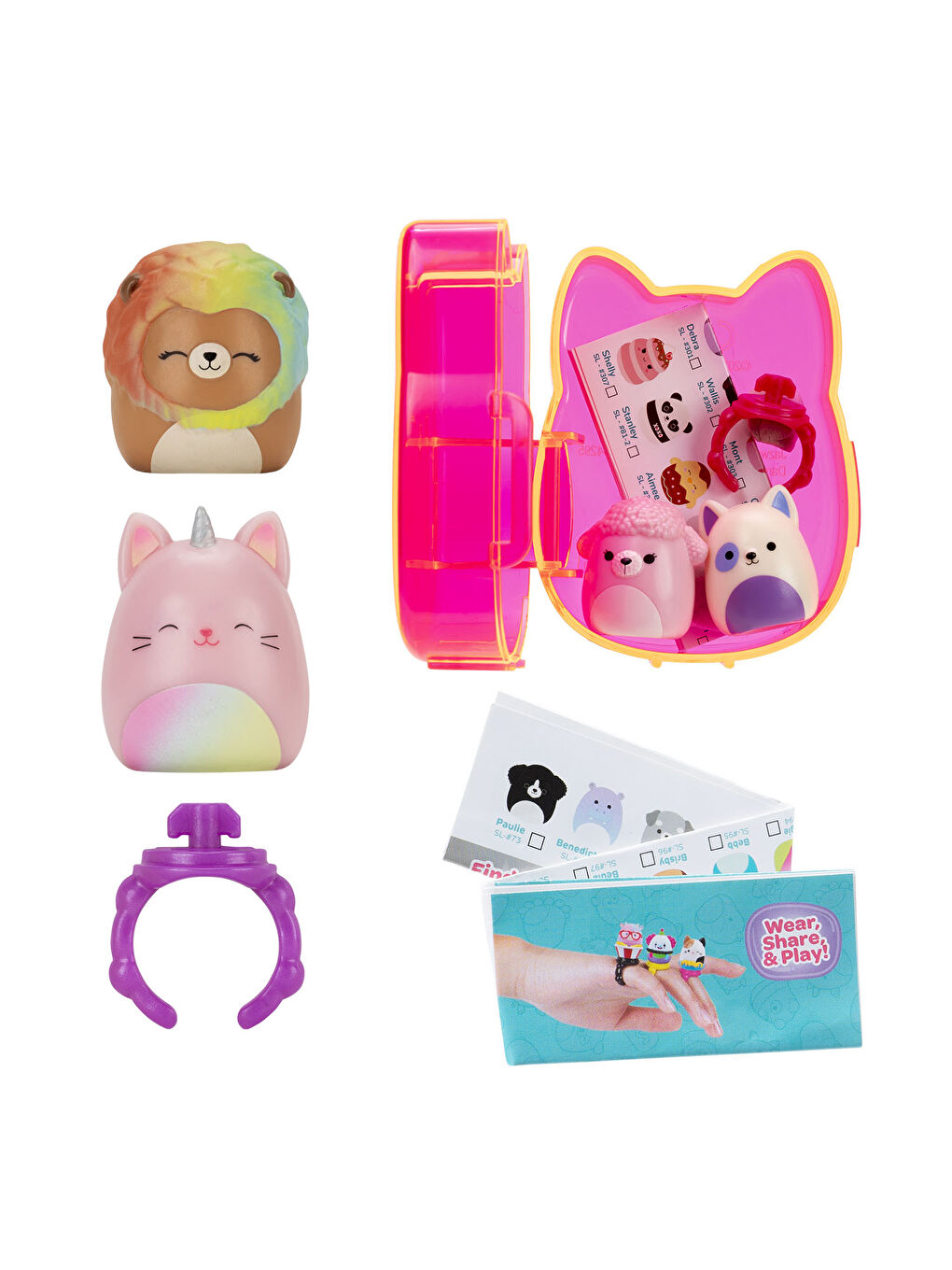 Squish-a-longs 2 Figür + Yüzük Sürpriz Paket Seri 2 AL0048-S2