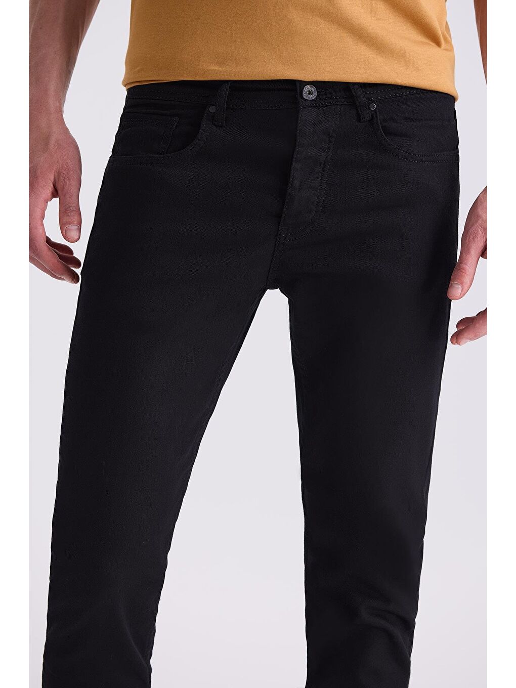 Siyah Slim Fit Pamuklu Jean Pantolon-2