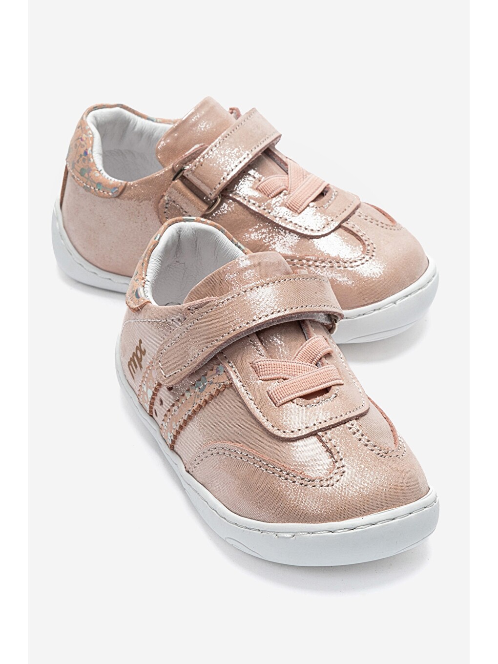 Pembe Unisex Çocuk Pudra Hakiki Deri Günlük Ayakkabı