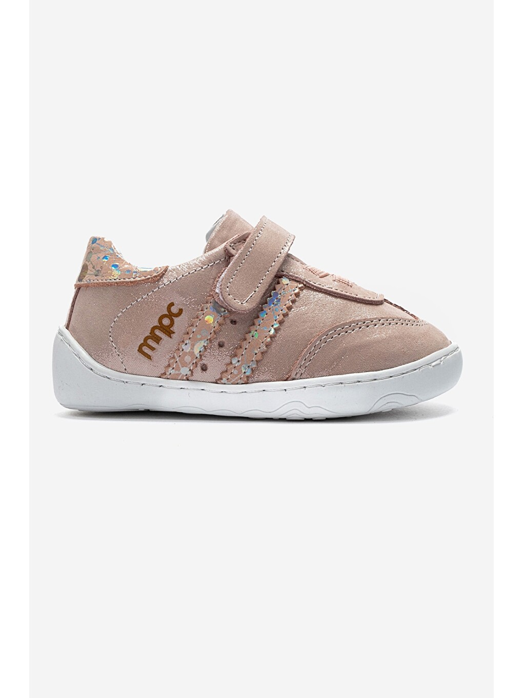 Pembe Unisex Çocuk Pudra Hakiki Deri Günlük Ayakkabı-3