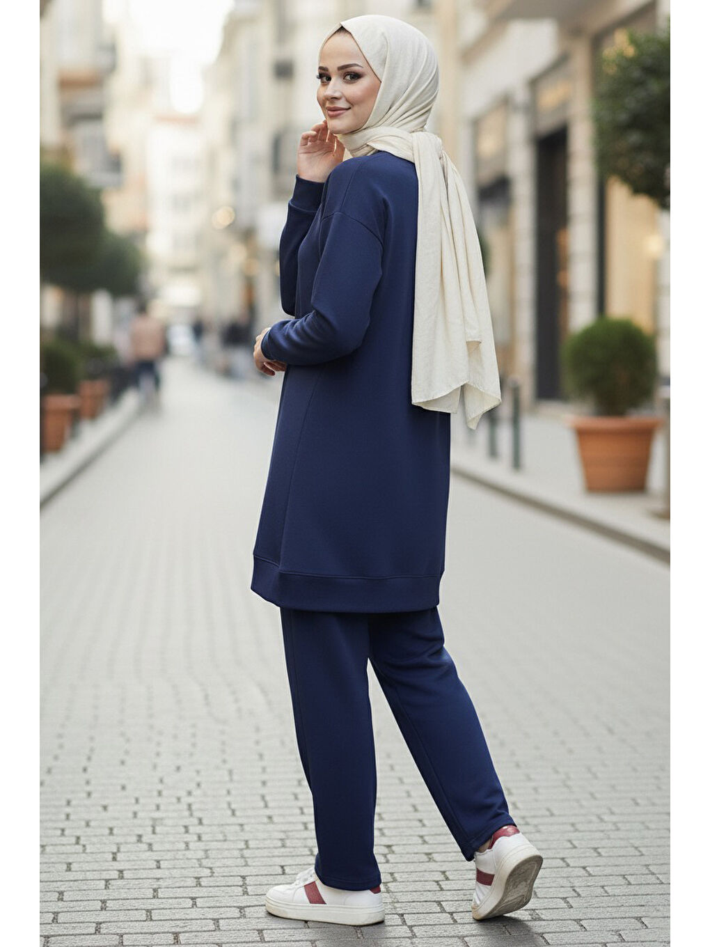 Tunik Pantolon Modal İkİli Takım Lacivert - 28004-LACIVERT-2