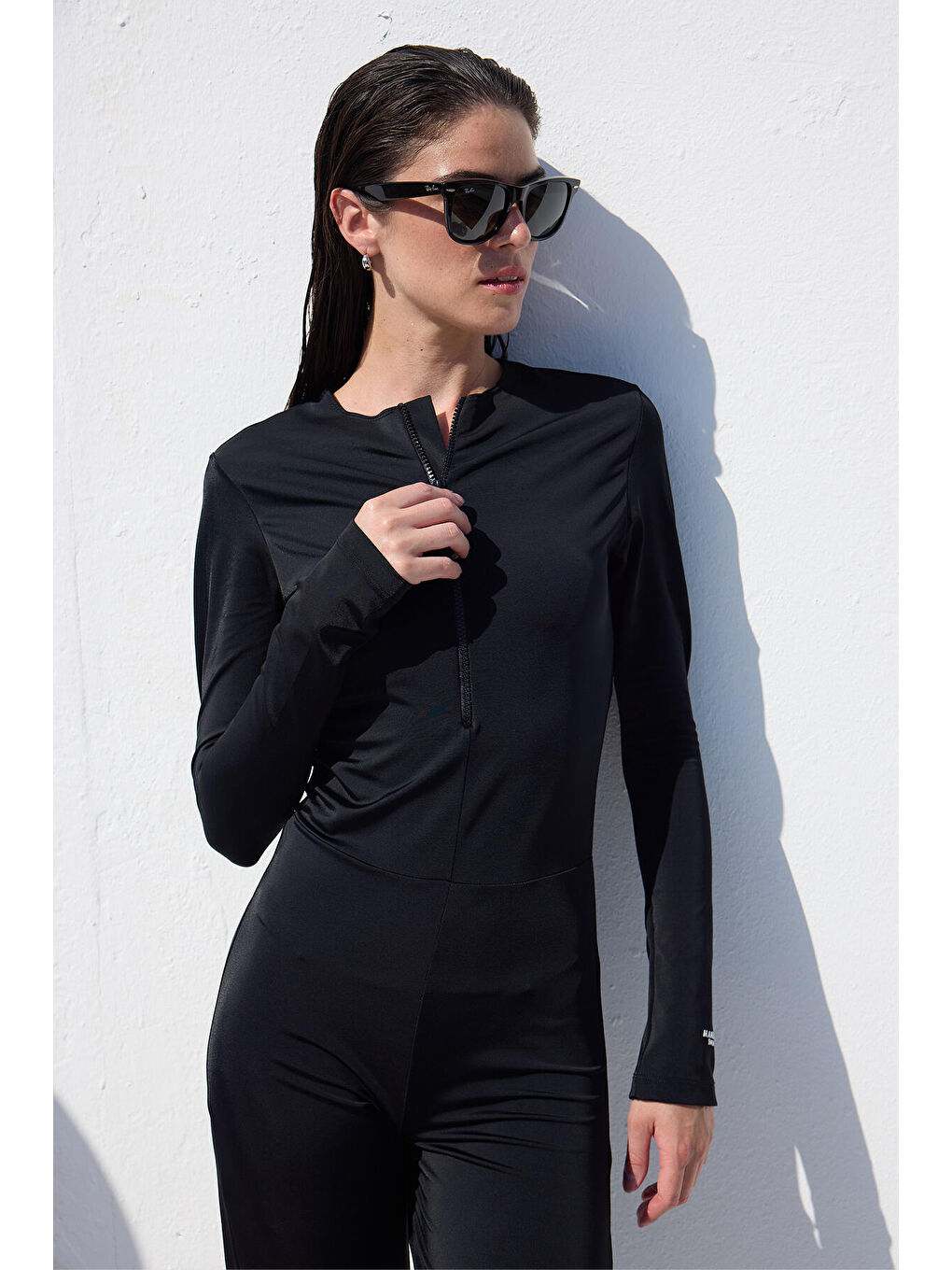 Yüzücü Mayo Tulum Siyah-4