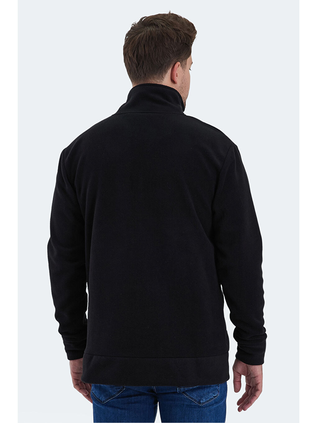 Karışık KADMOS 2 li set Erkek Fermuarlı Dik Yaka Cepli Siyah - Koyu Gri Sweatshirt-5