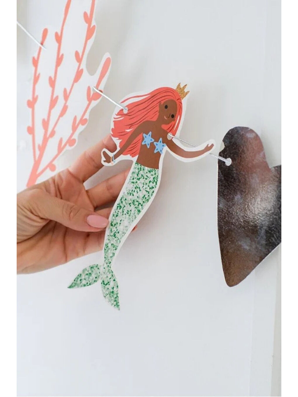 Karışık Çok Renkli  Deniz Kızı ve Şato Temalı Parti Banner-2