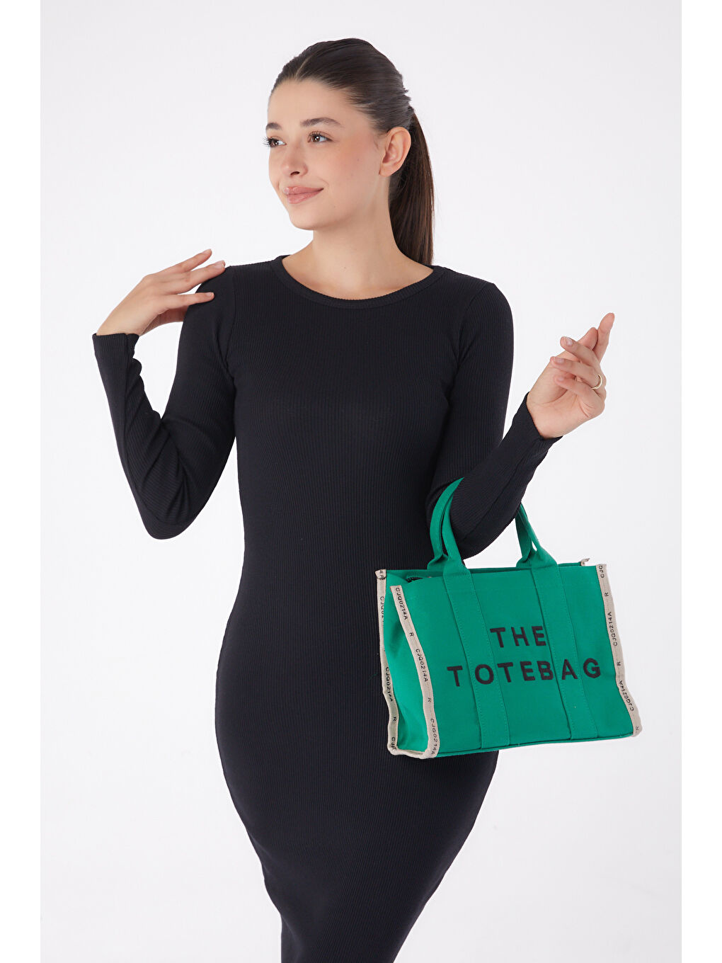 Midi Elbise Siyah - 26126-1