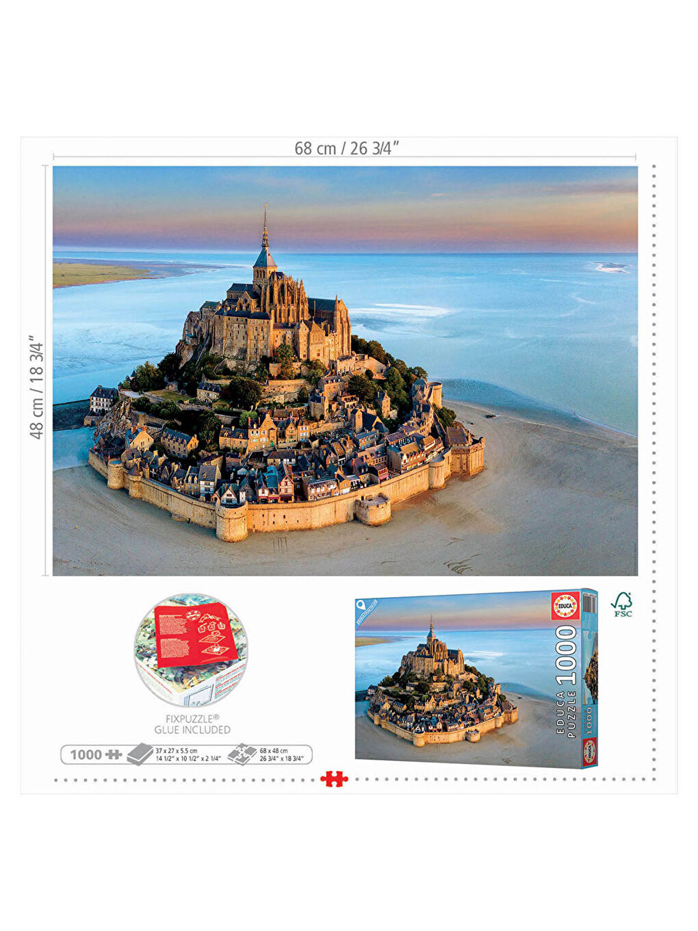 Puzzle 1000 Parça Mont-Saınt-Mıchel Fsc 19262-1